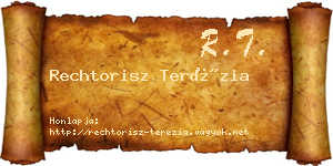 Rechtorisz Terézia névjegykártya